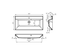 BelBagno Тумба с раковиной Vittoria 90 подвесная Pino с раковиной BB900/450-LV-ART-AST-NERO – фотография-12