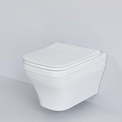 Ambassador Сиденье для унитаза Benefit тонкое белое – фотография-5