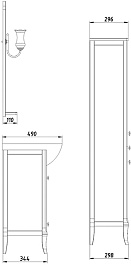 ASB-Woodline Тумба с раковиной Салерно 105 белый (патина серебро), массив ясеня – фотография-8