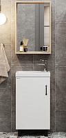 Onika Мебель для ванной Тимбер 45 L белая матовая/дуб сонома