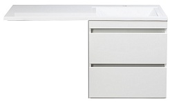 Style Line Мебель для ванной Даллас 120 Люкс R, белая PLUS подвесная – фотография-10