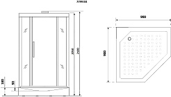 Niagara Душевая кабина 90x90 NG-7799GBK – фотография-7
