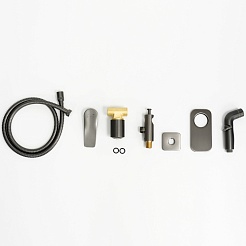 Lemark Гигиенический душ Bronx LM3719GM со встраиваемым смесителем графит – фотография-6