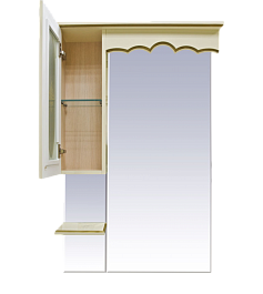 Misty Зеркальный шкаф Монако 70 L бежевый/ патина – фотография-2