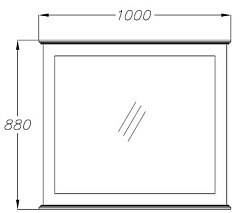 Opadiris Зеркало для ванной Палермо 100 светлый орех – фотография-2
