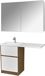 Акватон Мебель для ванной Лондри 60 L дуб рустикальный/белая – фотография-1