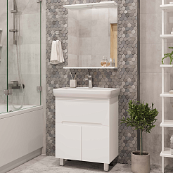 Misty Мебель для ванной Байкал 65 белая – фотография-1