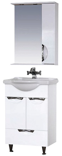 Misty Мебель для ванной Жасмин 55 R белая, пленка – фото-1