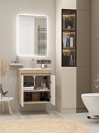 Teymi Тумба с раковиной Netta 60 подвесная дуб/белый – фотография-12