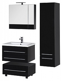 Aquanet Тумба подкатная "Нота 75" черная – фотография-11