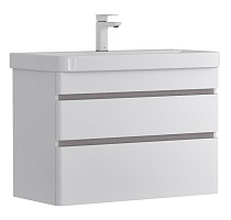 Equil Тумба под раковину Soldi 80 2 ящика подвесная белый софт