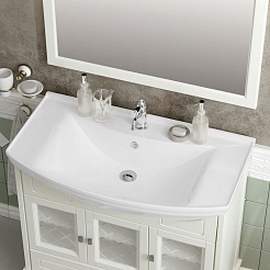 Opadiris Тумба с раковиной Омега 85 cлоновая кость – фотография-10