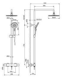 Aquatek Душевая стойка Европа AQ2343CR хром – фотография-6