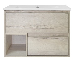 Misty Тумба с раковиной Дунай 75 дуб белый