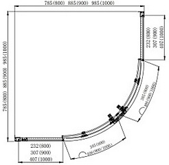 Aquatek Душевой уголок Ария 80x80 AQ ARI RO 08020CH профиль хром стекло прозрачное – фотография-13