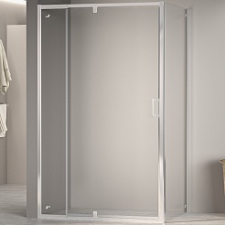 RGW Душевой уголок Passage PA-078 (PA-008 + Z-050-2) 90x70 профиль хром стекло прозрачное – фотография-1