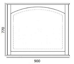 Dreja Зеркало Antia 90 белое – фотография-2