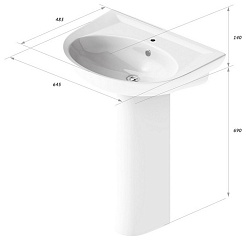 Sanita Luxe Пьедестал для раковины "Classic luxe" – фотография-4