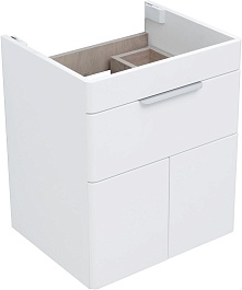 Aquanet Тумба под раковину Ирис New 50 подвесная белая глянцевая – фотография-5