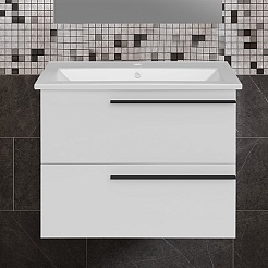 ASB-Mebel Тумба под раковину Тида 80 подвесная белая – фотография-2