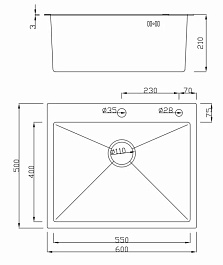 Hoffger Мойка для кухни 6050 Black – фотография-3