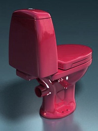 Oscar Унитаз-Компакт "Бордовый" микролифт – фотография-3