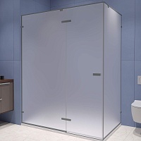 RGW Душевой уголок Stilvoll SV-040Gr 100x90 профиль серый стекло матовое сатинат