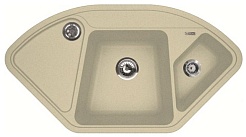 Florentina Мойка гранитная Капри угловая шампань – фотография-1