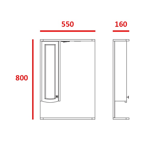 Merkana Мебель для ванной комнаты Ольга 50 L – картинка-5