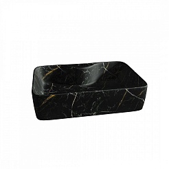 Teymi Раковина накладная в ванную Helmi S 48 чёрный мрамор T50299 – фотография-4