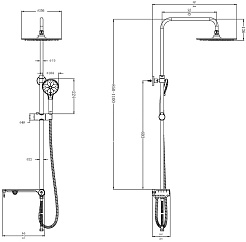 Lemark Душевая стойка LM8810C хром/белая – фотография-2