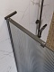 BelBagno Душевая перегородка Uno UNO-L-1-TB-100-FL-GM 100x200 профиль оружейная сталь стекло рифленое – фотография-12