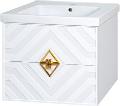 Misty Тумба под раковину Натали 80 подвесная белая – фотография-1