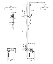Aquatek Душевая система Либра AQ2640CR хром – фотография-5