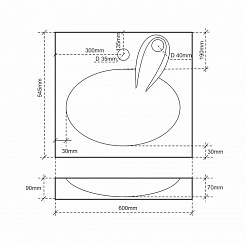 СанТа Умывальник над стиральной машиной Луна 600/90/545 – фотография-3