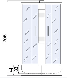 River Душевая кабина Nara 90/44 MT Б/К – фотография-12