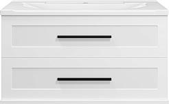 Misty Тумба c раковиной Модерн 100 подвесная белая – фотография-1