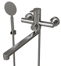 Mixline Смеситель для ванны и раковины 35k MLSS32-02 "Stainless" – фотография-1