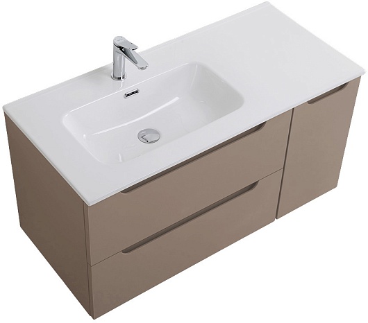 BelBagno Тумба с раковиной Etna 100 L подвесная бежевая матовая – фотография-4