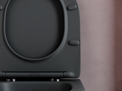 Ceramicanova Подвесной унитаз Balearica Rimless CN6000MDH тёмный антрацит матовый – фотография-6