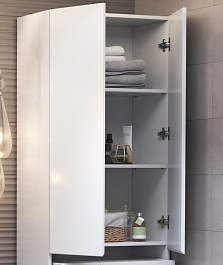 Vigo Шкаф пенал Wing 640 под стиральную машину белый – фотография-5