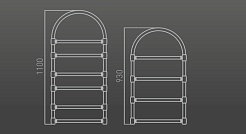 Terminus Полотенцесушитель водяной Версаль BR П4 500*930 (бронза) – фотография-2