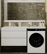 Style Line Мебель для ванной Даллас 150 L Люкс Plus 2 ящика подвесная белая