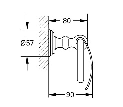 Grohe Держатель туалетной бумаги Sinfonia 40053000 – фотография-2