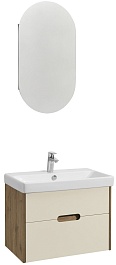 Акватон Мебель для ванной Оливия 70 Бежевый/Дуб веллингтон – фотография-1