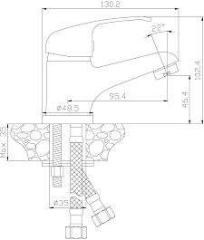 Rossinka Смеситель для раковины Y35-11 хром – фотография-2
