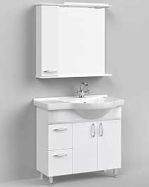 Водолей Мебель для ванной Колумбия 90 L белая – фотография-1