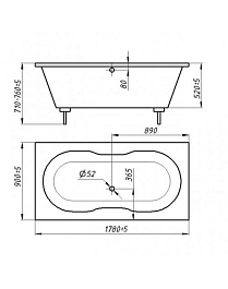 Фэма Ванна из литьевого мрамора Бомонд – фотография-3