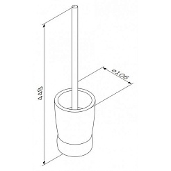Am.Pm Стойка с туалетной щеткой Sensation A3033200 – фотография-3