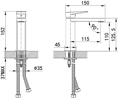 Iddis Смеситель для раковины Bridge BRDSB00i01 – фотография-3